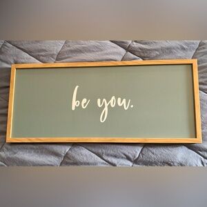 Green Wall Art with Wooden Frame